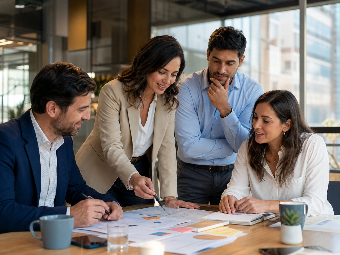 Ejecutivos colaborando en una empresa